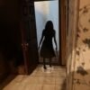 Image 2D Shadow Person, girl holding a knife